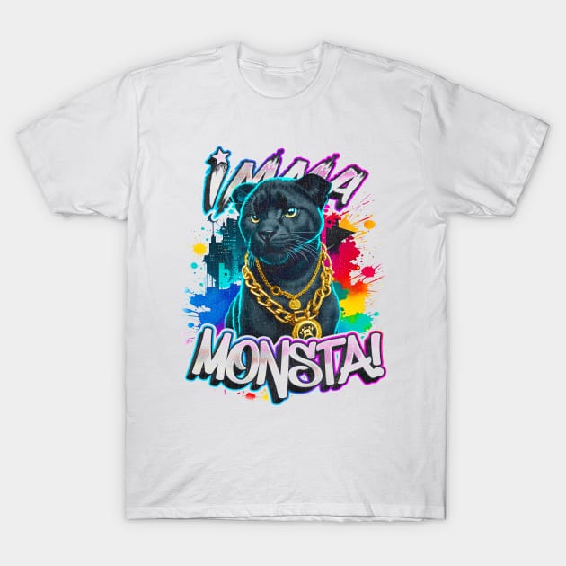 Imma Monsta! PANTHER | Whitee | by Asarteon T-Shirt by Asarteon